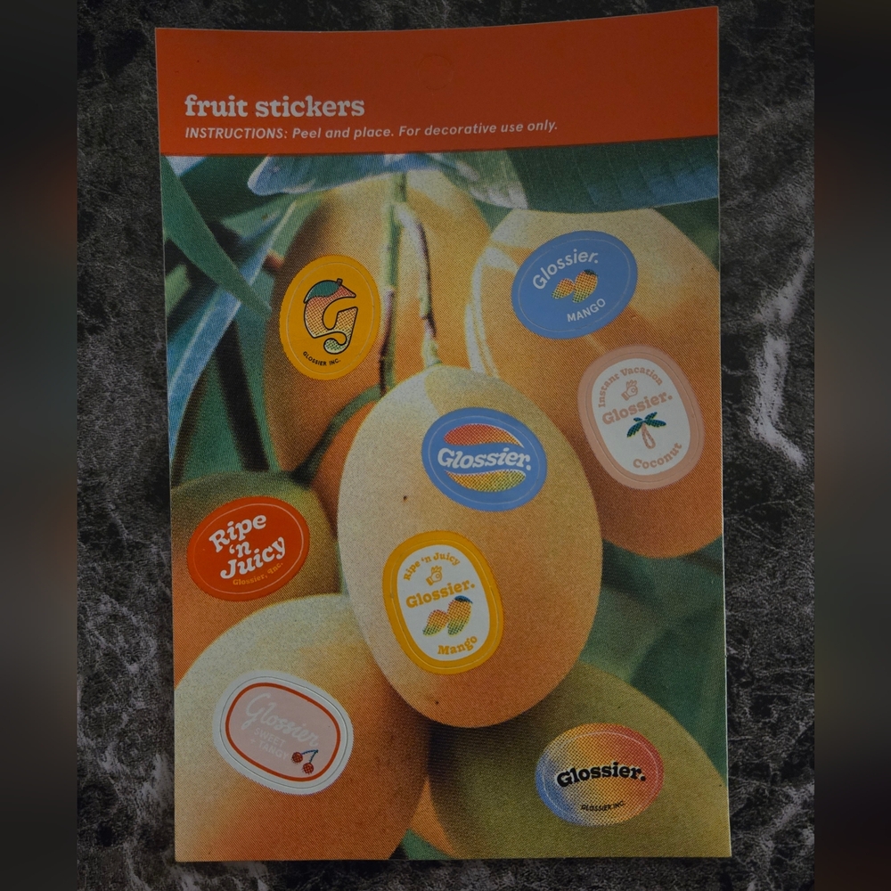 Glossier Fruit Sticker Set - Multicolor - Picture 2 of 2